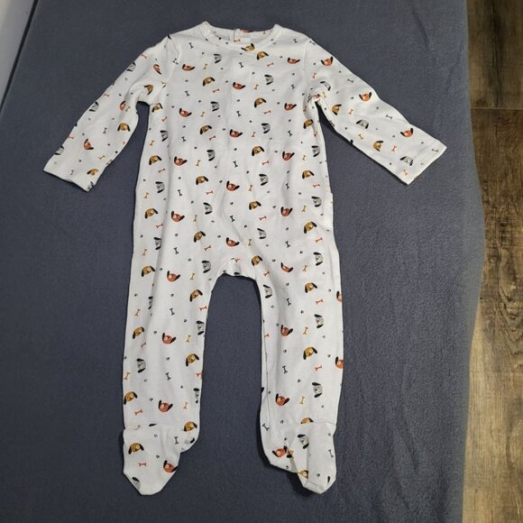 bout'chou Baby 6M Footie Sleeper One Piece Pajamas Puppies Dogs Set of 2 NWT - Picture 4 of 9